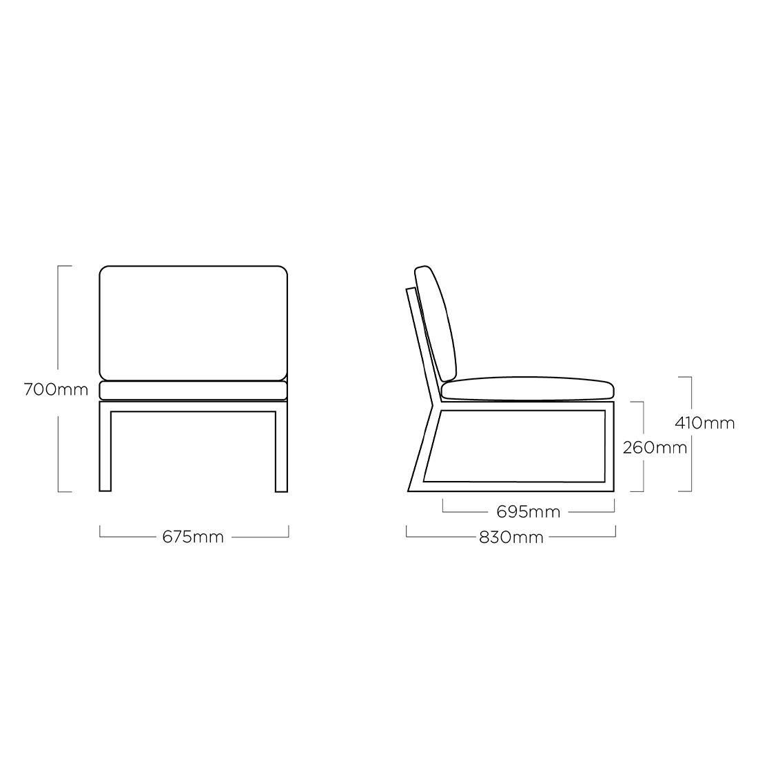 Kettler Ocean Skid Platform Ecklounge Aluminium/Agora