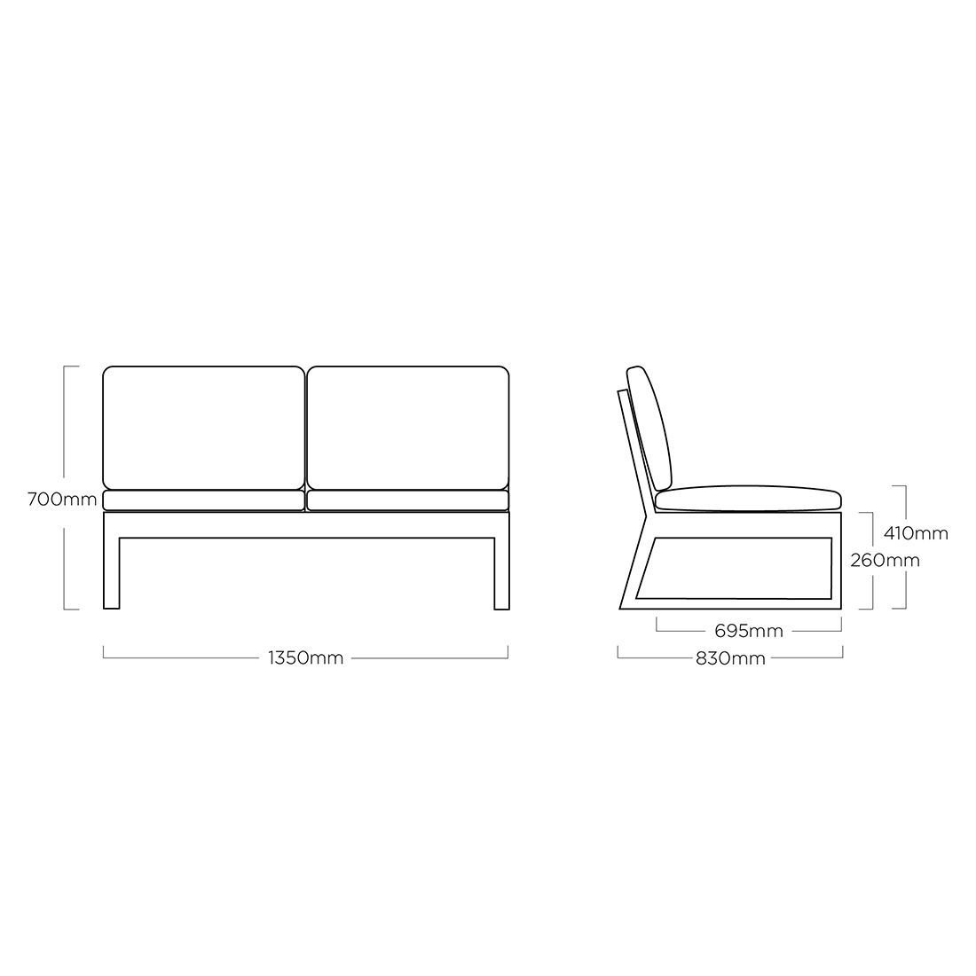 Kettler Ocean Skid Platform Ecklounge Aluminium/Agora