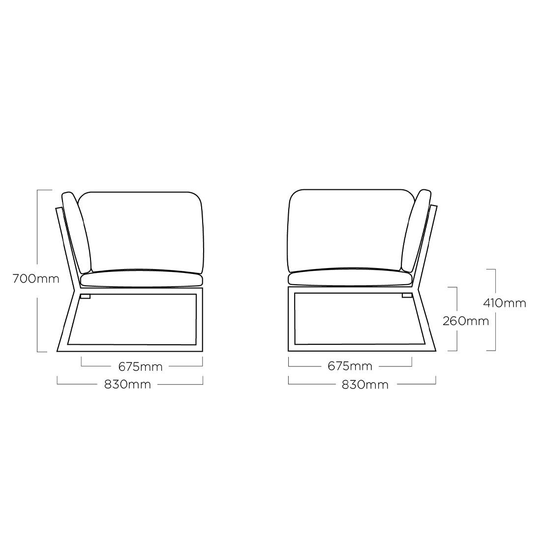 Kettler Ocean Skid Platform Ecklounge Aluminium/Agora