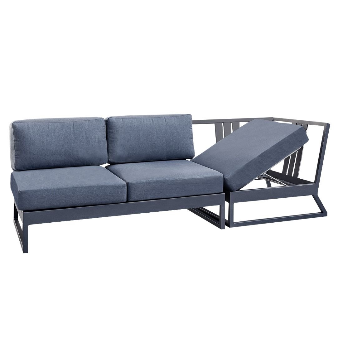 Kettler Ocean Skid Platform Gartensofa Aluminium/Agora
