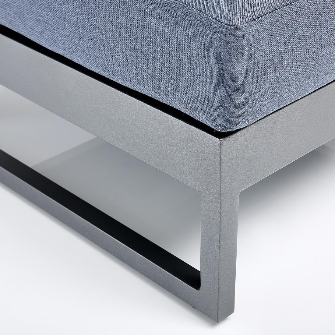 Kettler Ocean Skid Platform Loungeset inkl. Loungetisch Aluminium/Agora