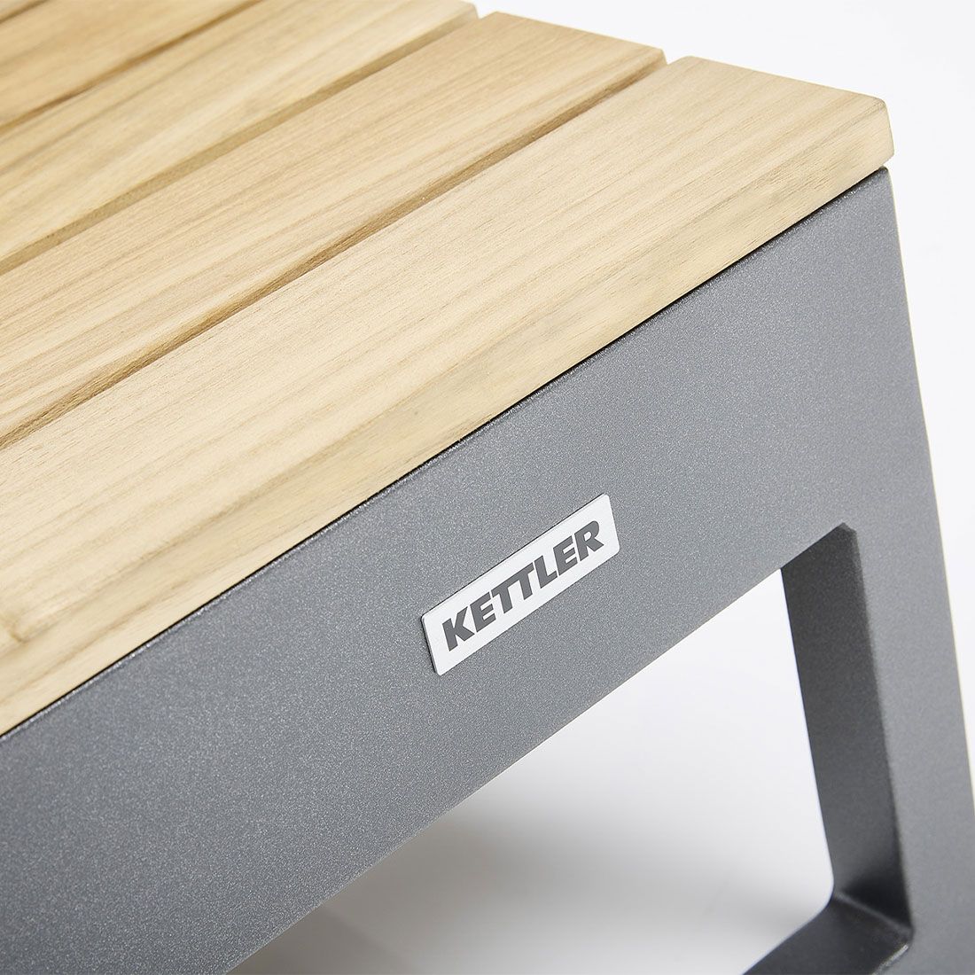 Kettler Ocean Skid Platform Loungetisch Aluminium/Teak