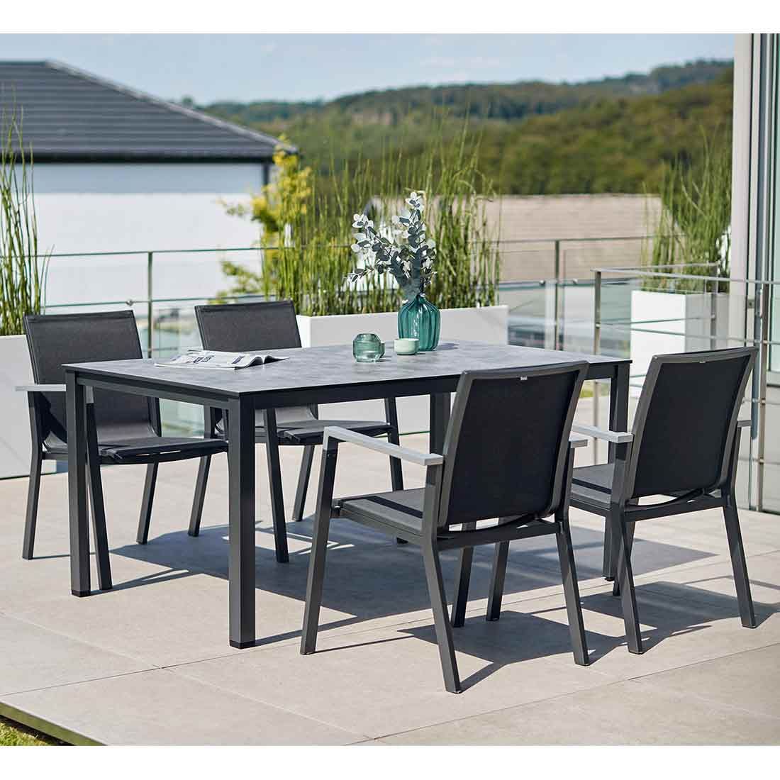Kettler Rasmus Gartenmöbel-Set M (4 Plätze) Tisch 160x95cm