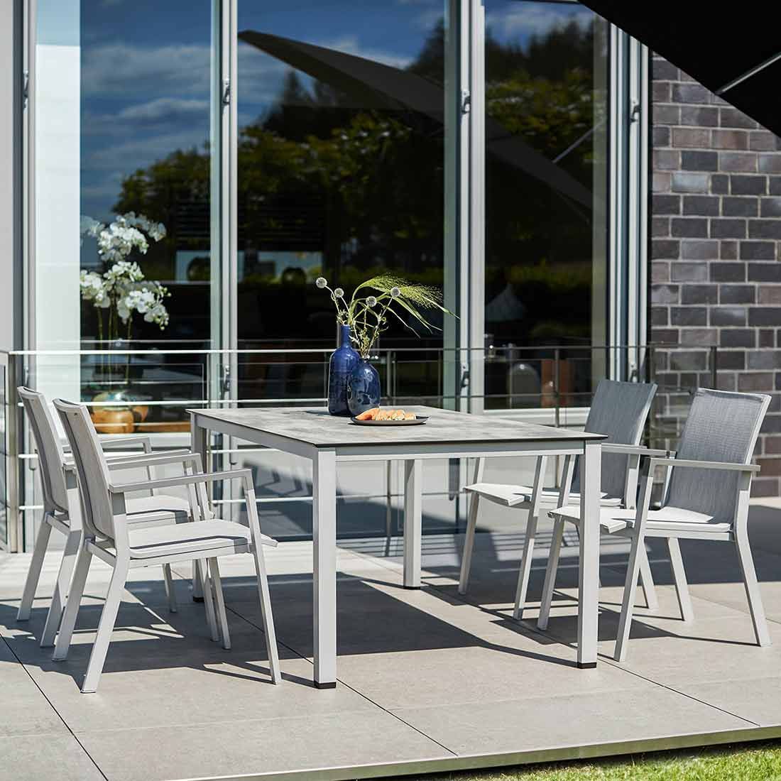 Kettler Rasmus Gartenmöbel-Set M (4 Plätze) Tisch 160x95cm