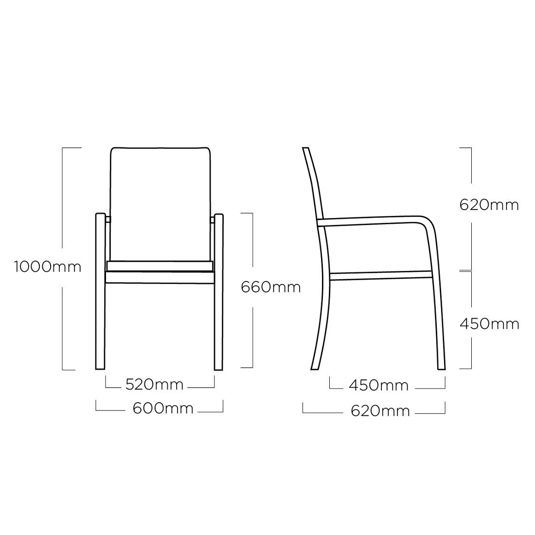 Kettler Rasmus Gartenmöbel-Set M (4 Plätze) Tisch 160x95cm
