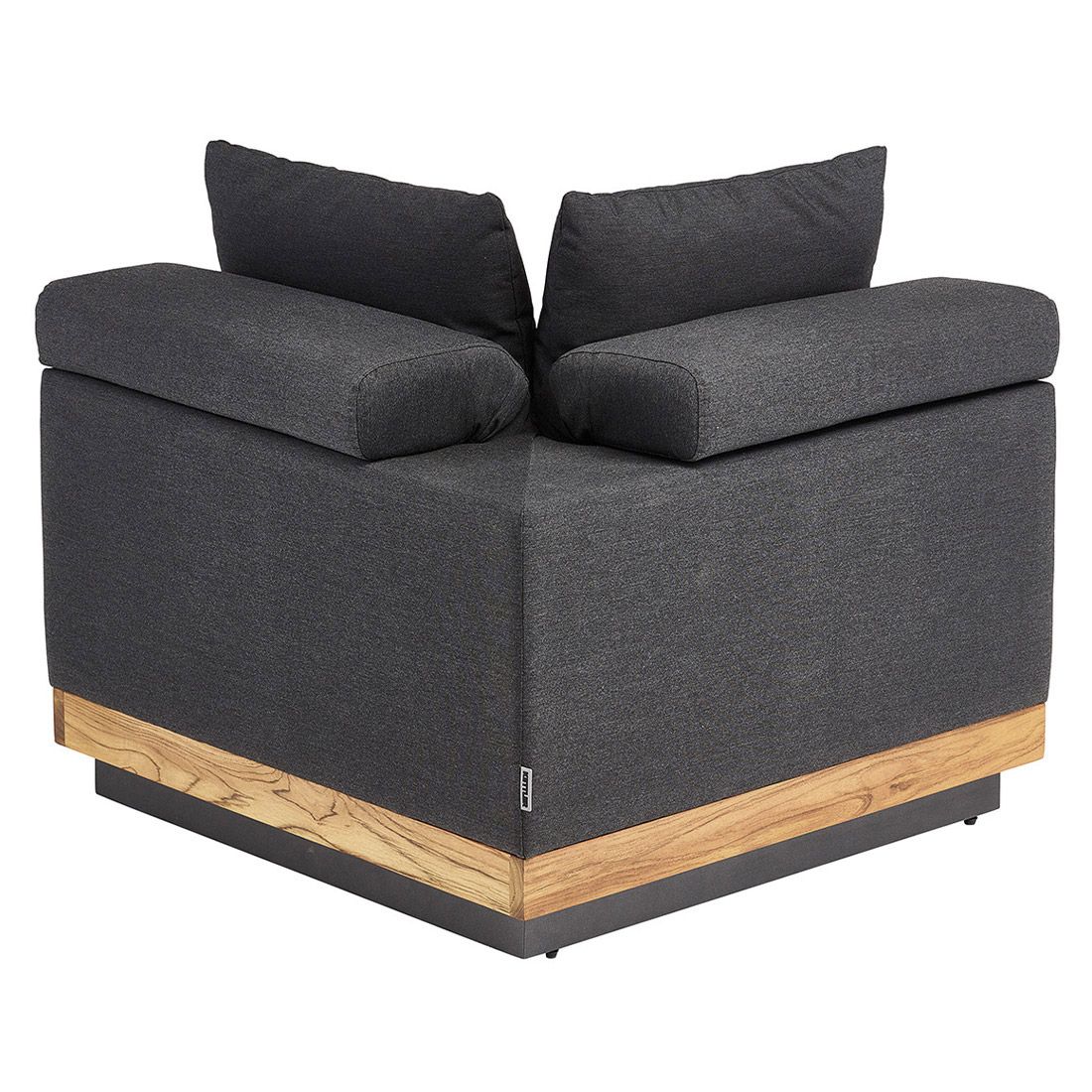 Kettler Royal Platform Eck-/Endmodul Aluminium/Teak/Sunbrella