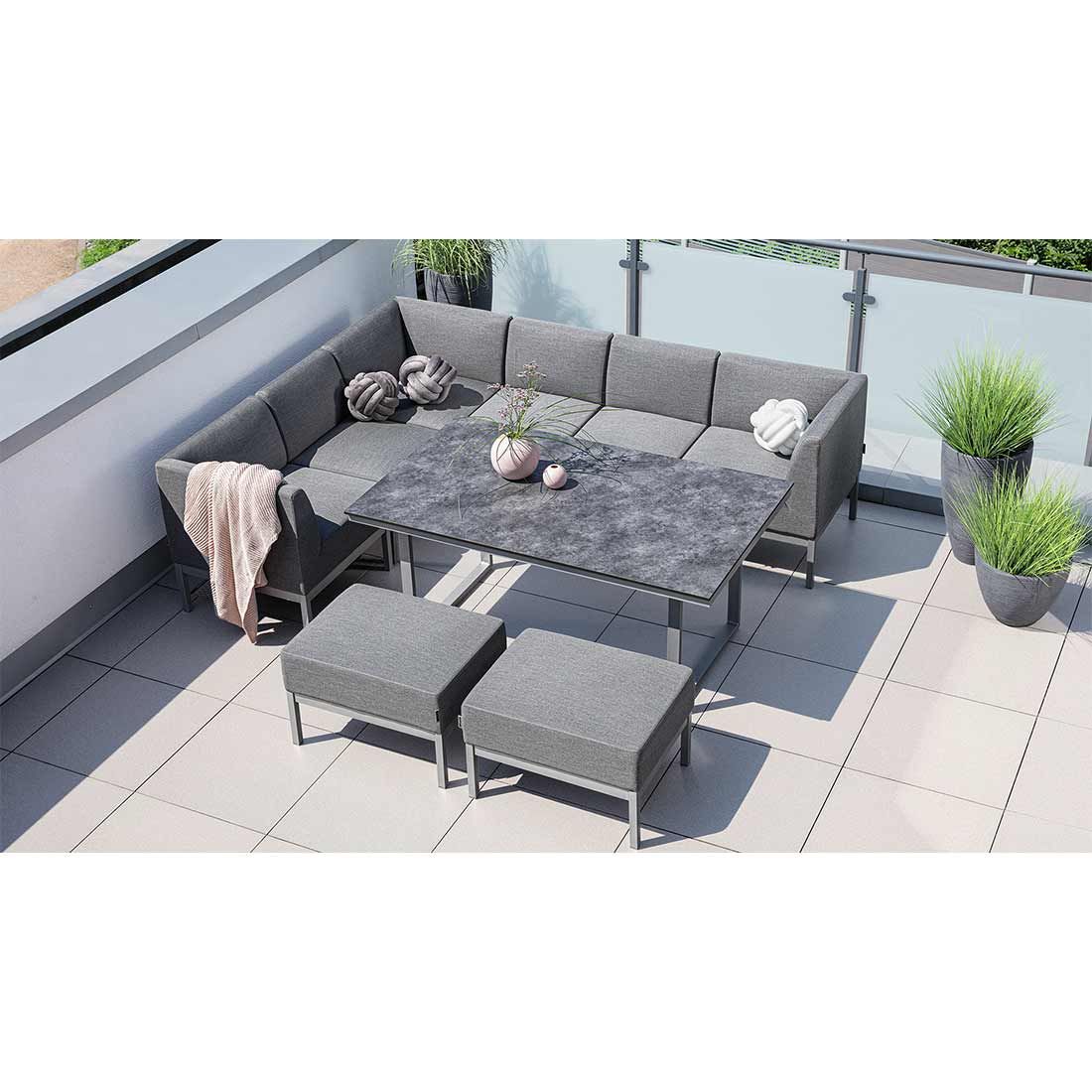 Kettler Skate Gartentisch-Gestell 160x95cm Aluminium