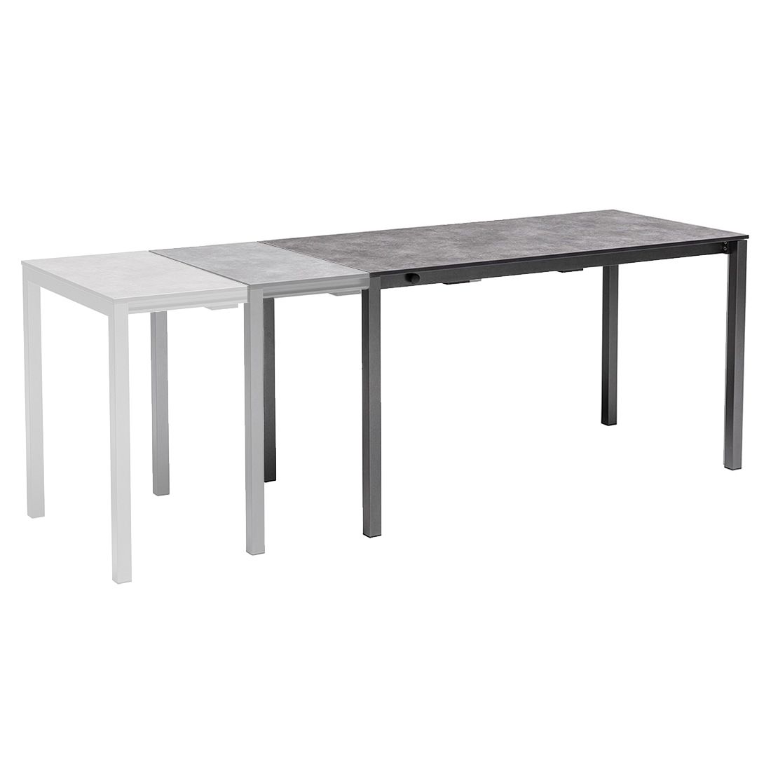 Kettler Tampa Gartenmöbel-Set M (4 Plätze) Tisch 138/210x68cm