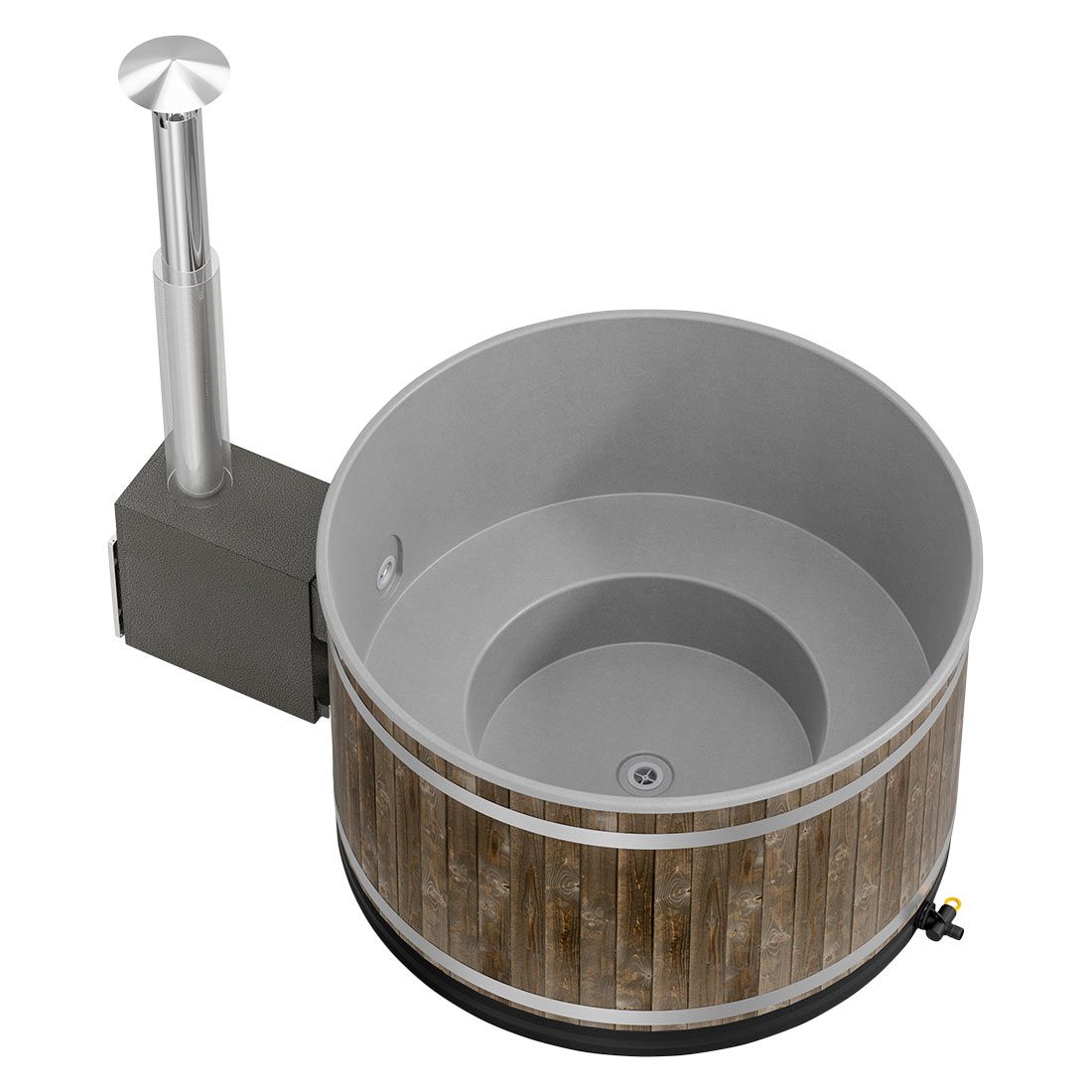 KIRAMI Original Breezy M Badefass-Set Hot Tub Ø170cm