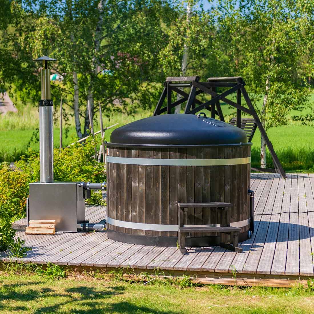 KIRAMI Original Breezy M Badefass-Set Hot Tub Ø170cm