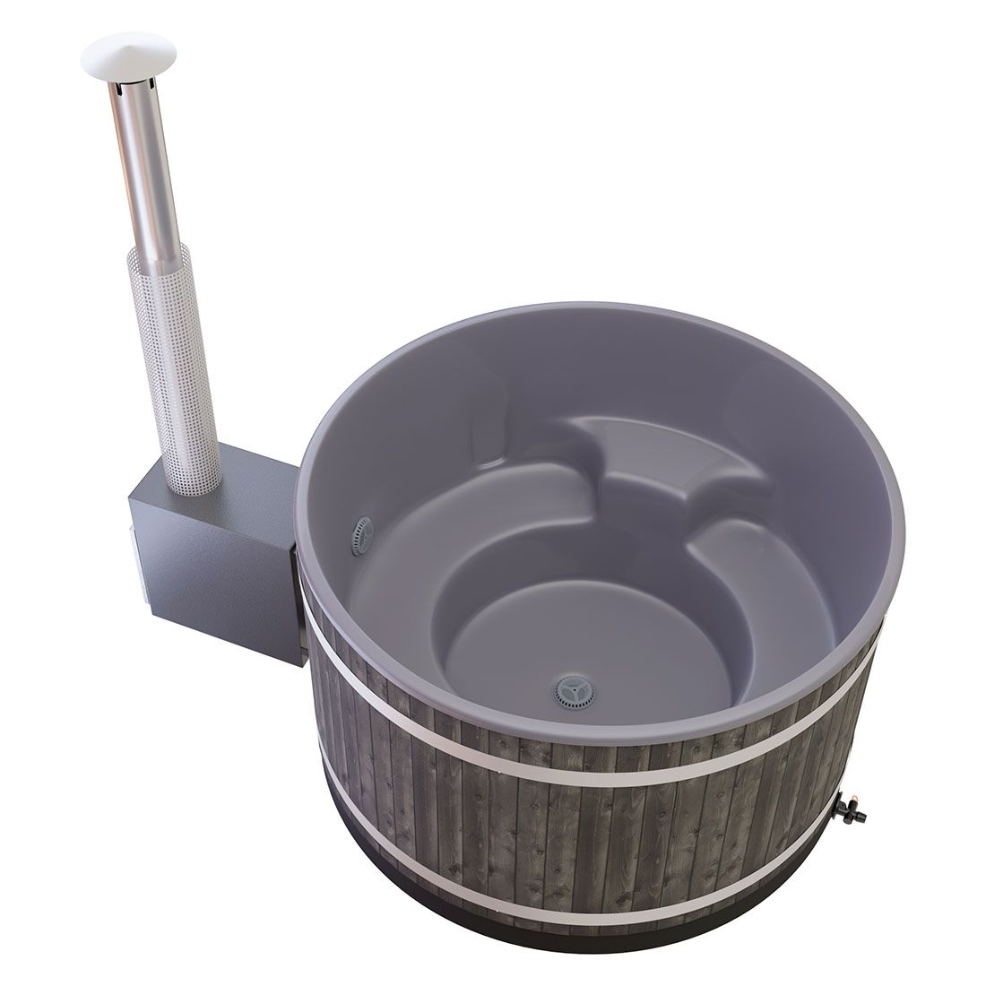 KIRAMI Original Hazy M Badefass-Set Hot Tub Ø170cm