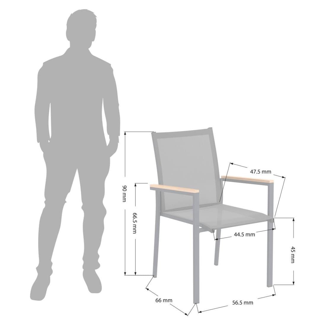 OUTLIV. Kobe Gartenmöbelset 5-tlg. mit Ausziehtisch 150/210x90 cm