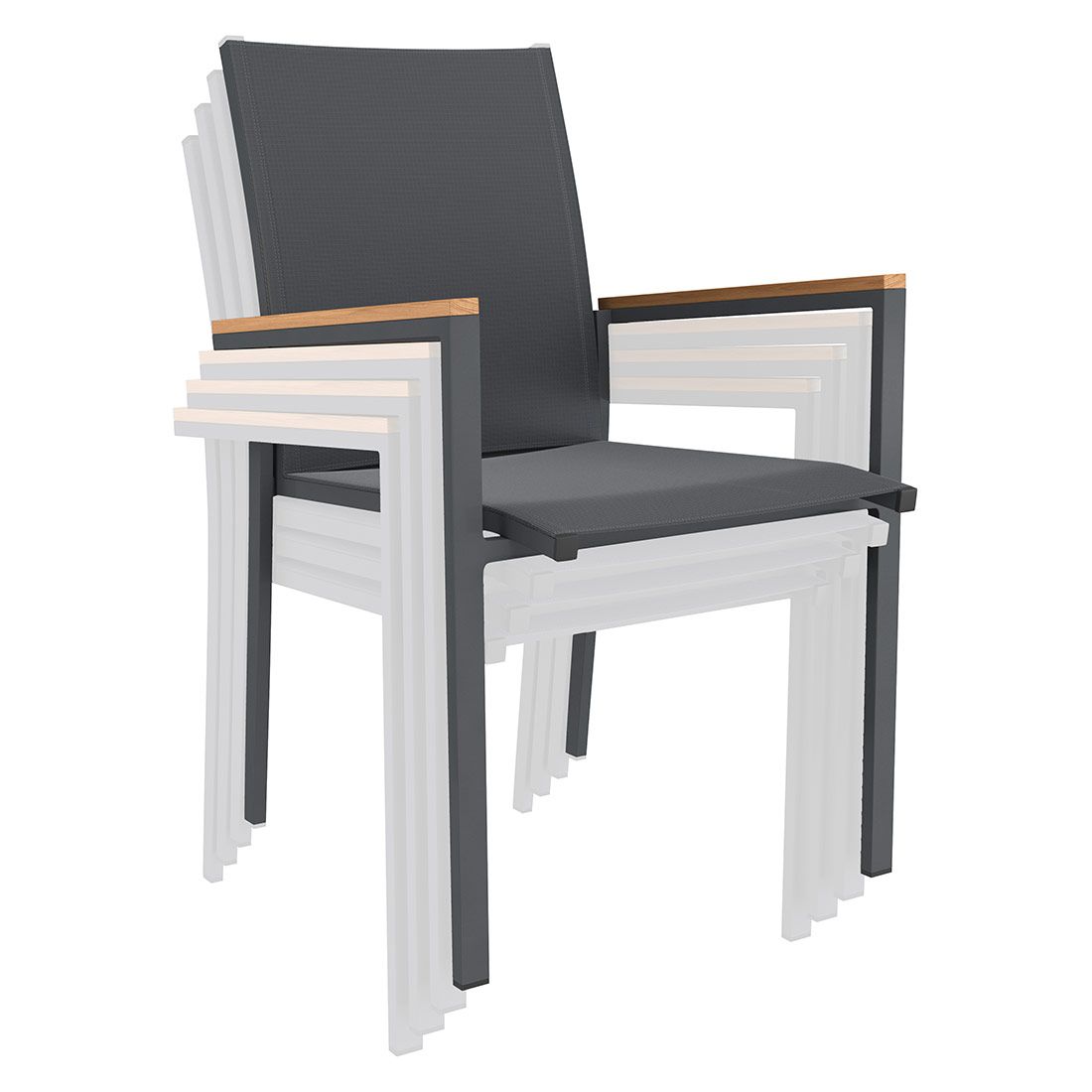 OUTLIV. Kobe Gartenmöbelset 5-tlg. mit Ausziehtisch 150/210x90 cm
