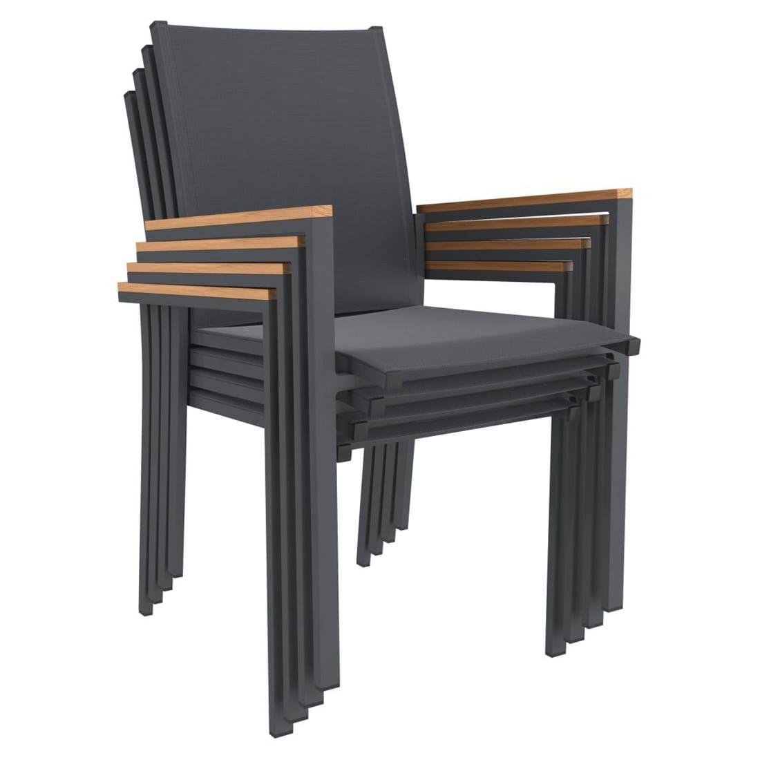 OUTLIV. Kobe Gartenmöbelset 5-tlg. mit Ausziehtisch 150/210x90 cm