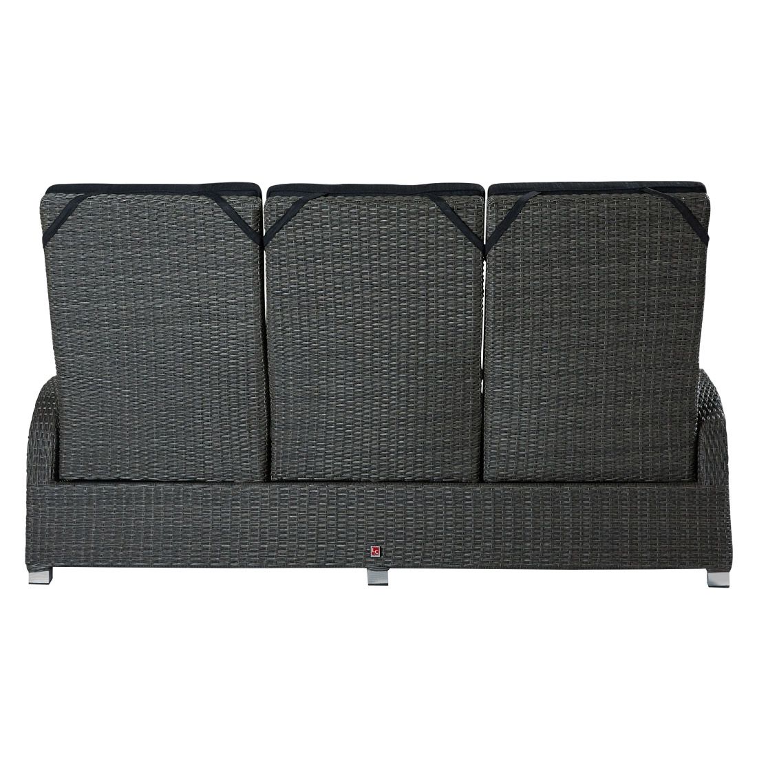 LC Garden Barcelona Gartensofa Komfort Geflecht Grau Mix/Schwarz