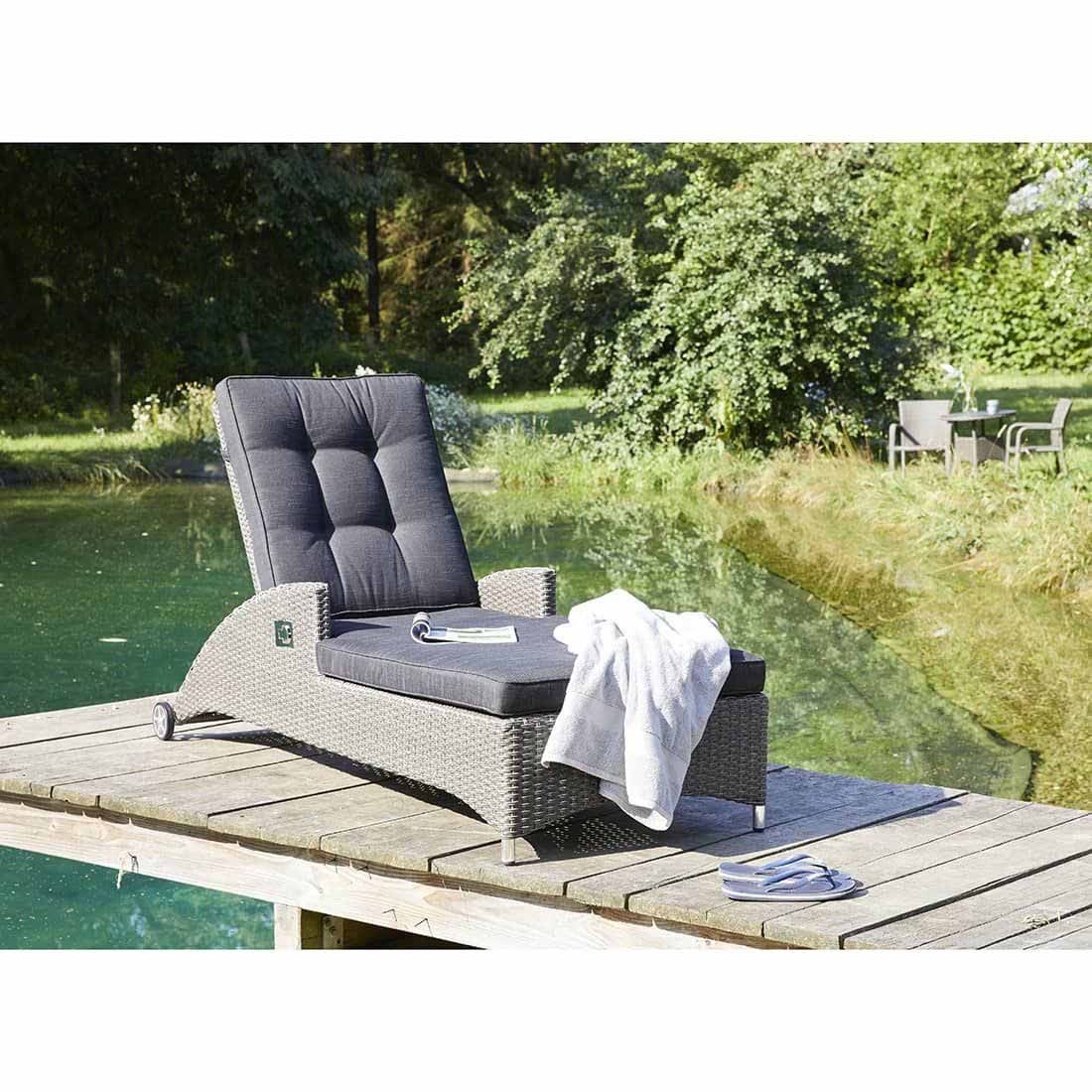LC Garden Barcelona Gartenliege Geflecht/Polyester