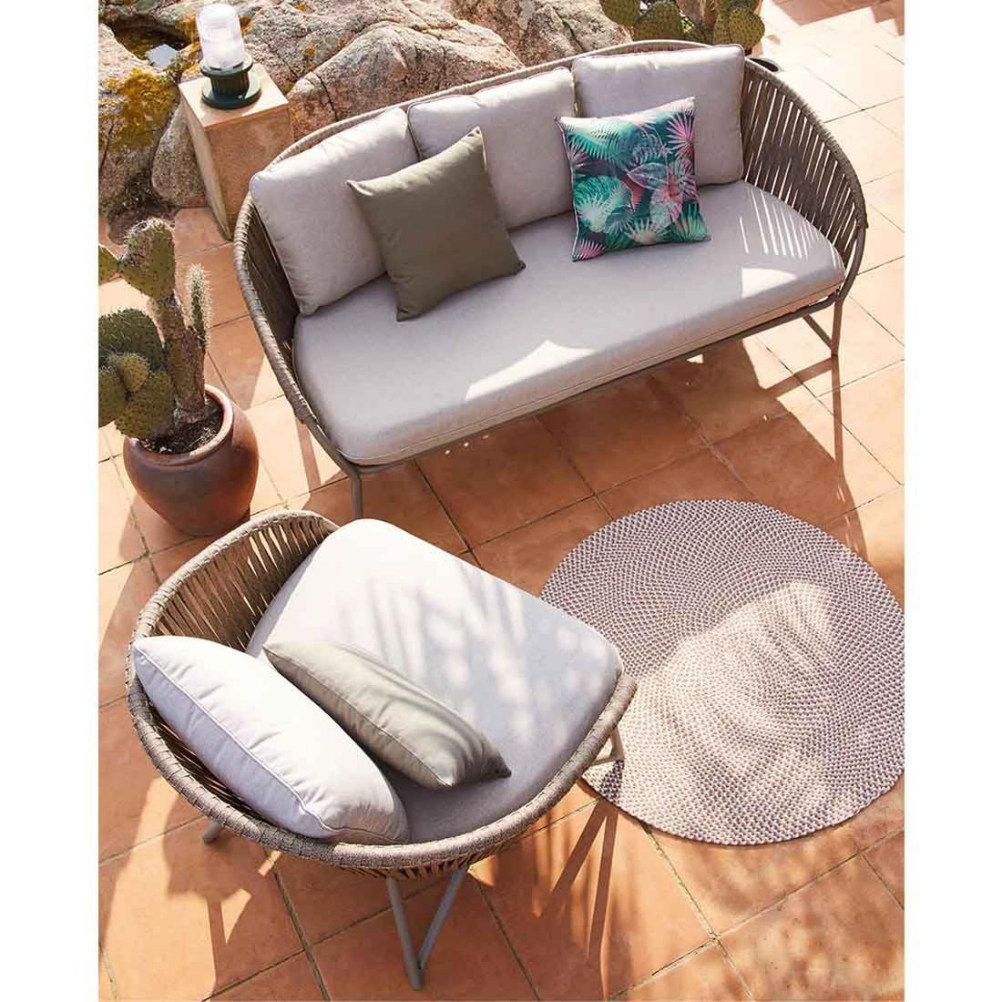 La Forma Branzie Loungesessel Stahl/Rope/Polyester