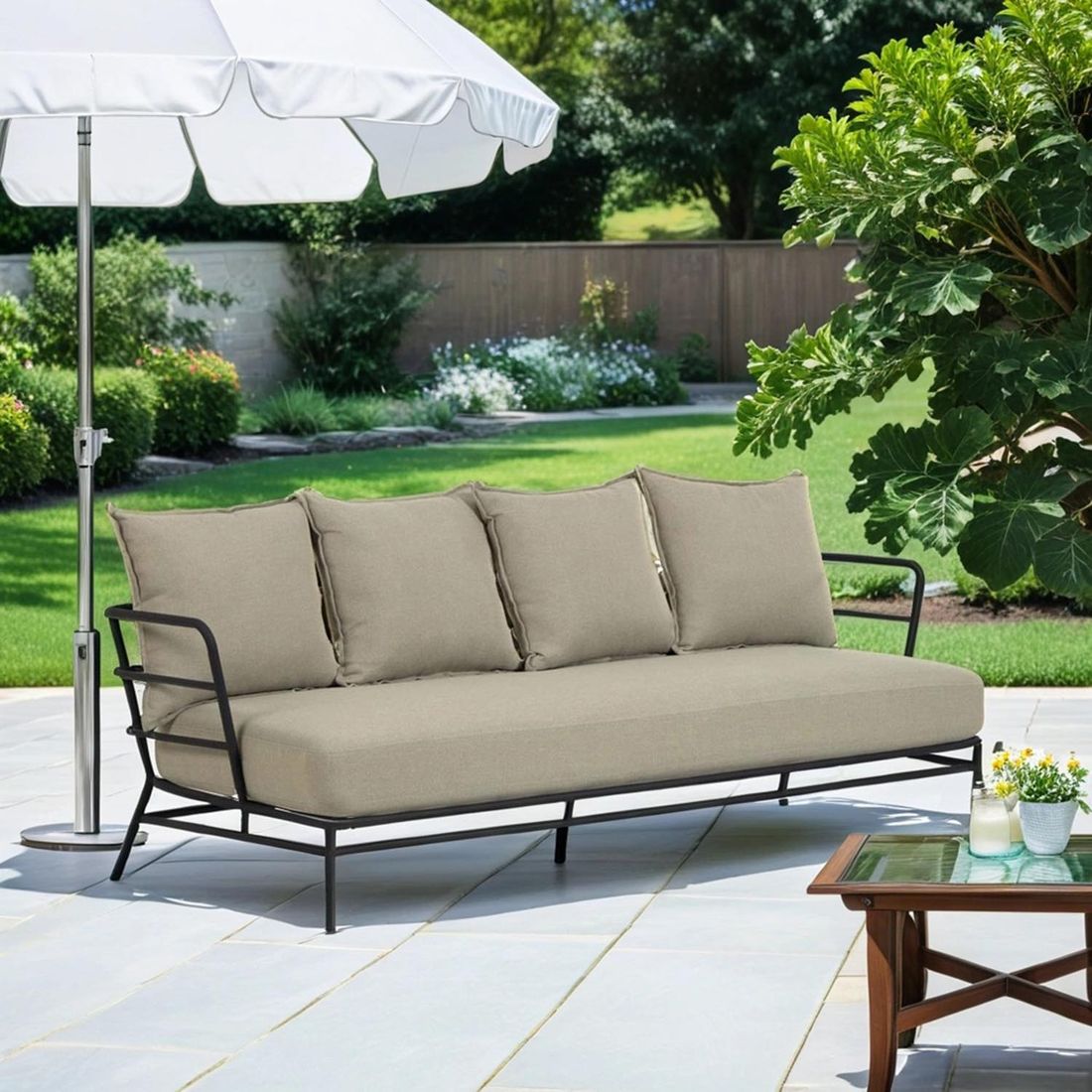 La Forma Mareluz Gartensofa Stahl/Polyester