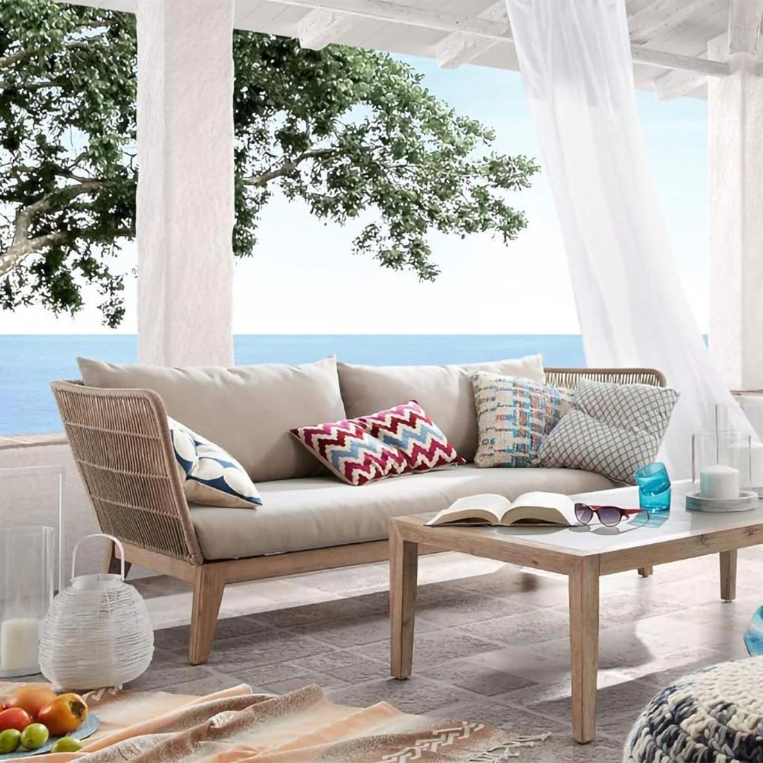 La Forma Belleny Gartensofa Eukalyptus/Rope