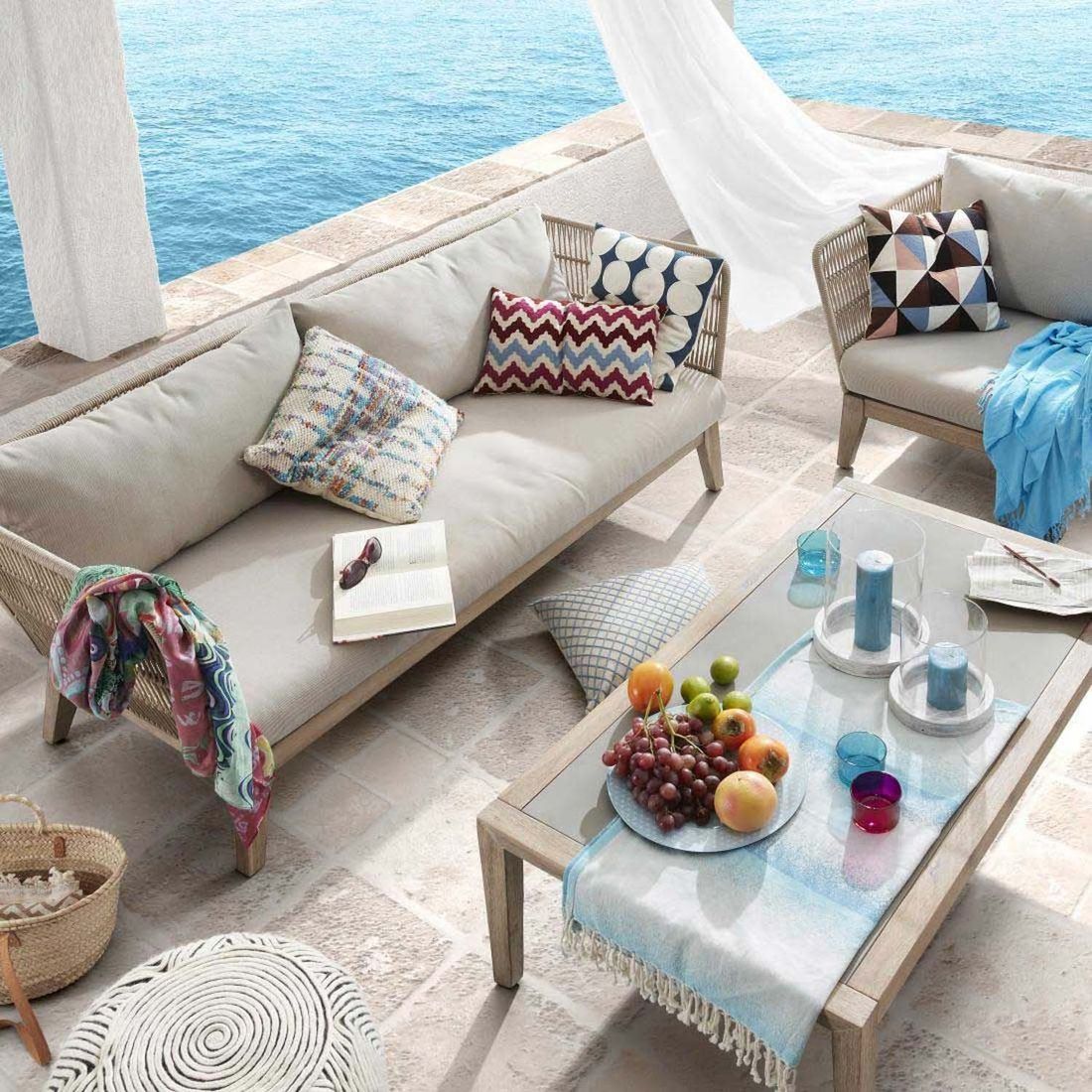 La Forma Belleny Gartensofa Eukalyptus/Rope