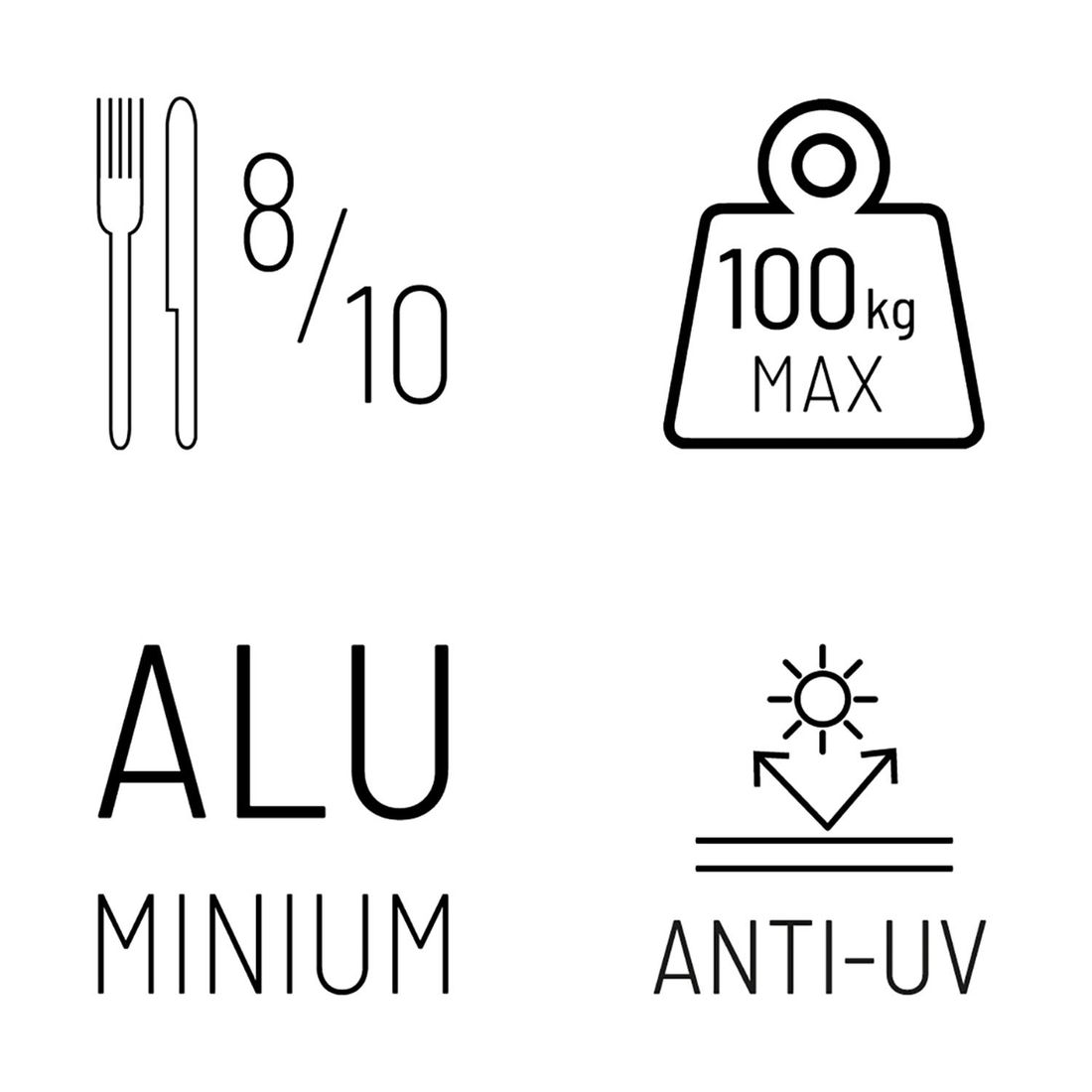 Lafuma Oron Ausziehtisch Aluminium