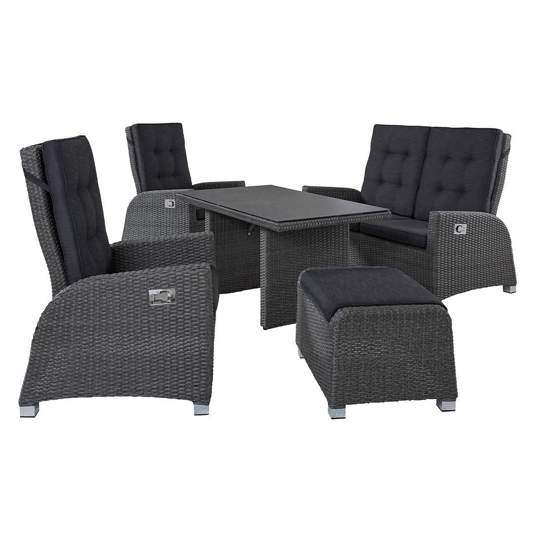 LC Garden Barcelona Gartensofa Aluminium/Geflecht