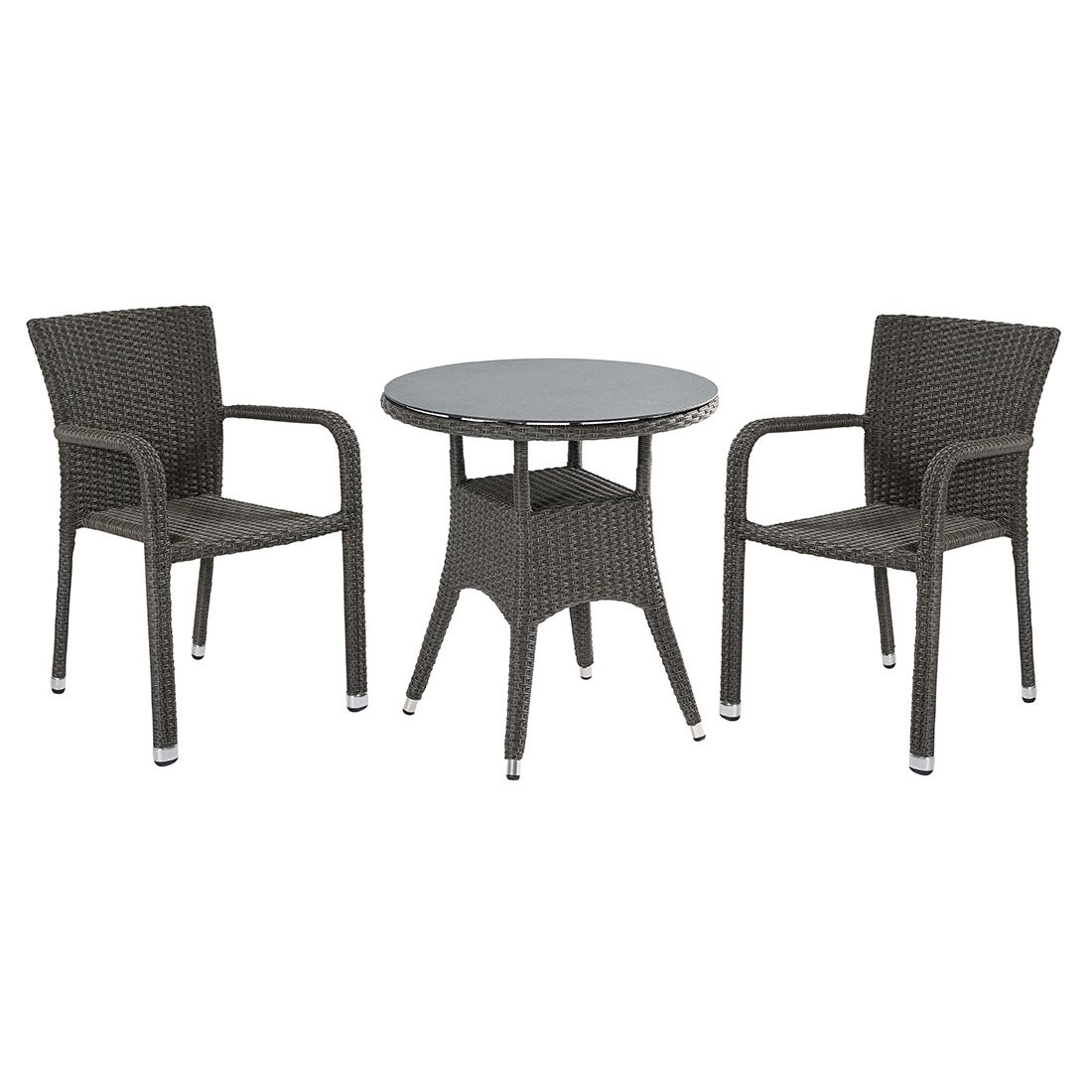 LC Garden Barcelona Gartenmöbel-Set 3-tlg. Tisch Ø70cm