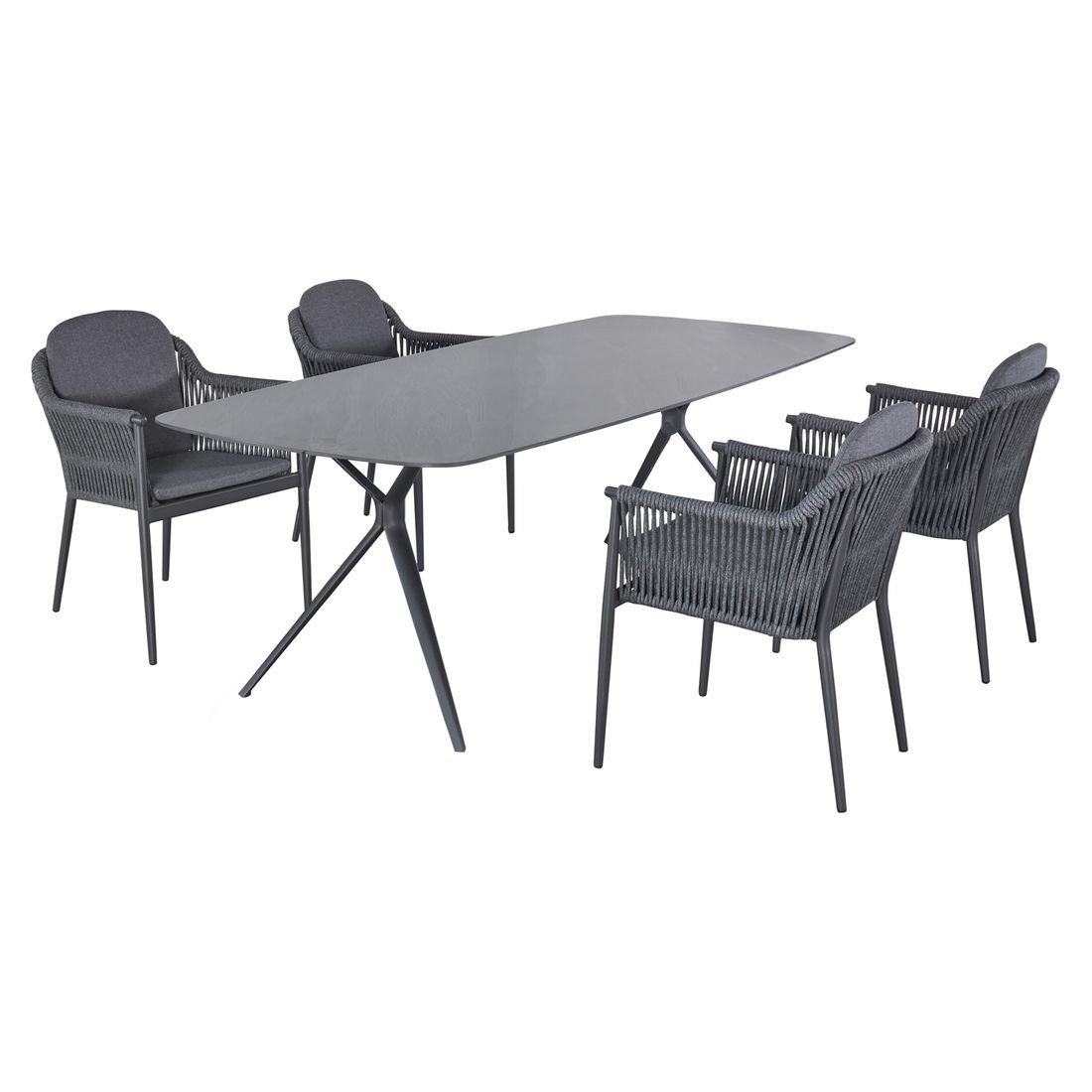 LC Garden Bari Gartenmöbel-Set M (4 Plätze) Tisch 180x90cm