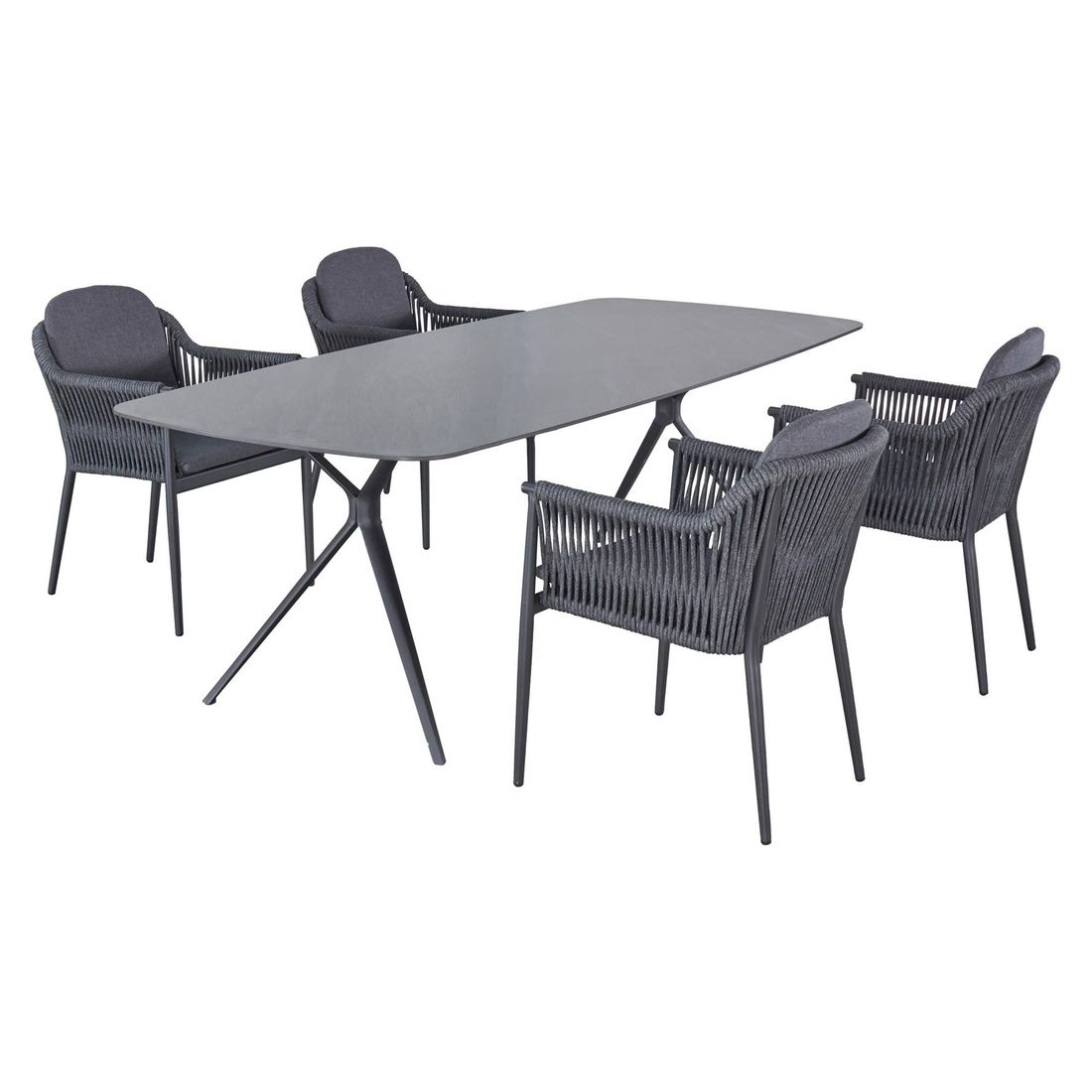 LC Garden Bari Gartensessel Aluminium mit Sitz- und Rückenkissen