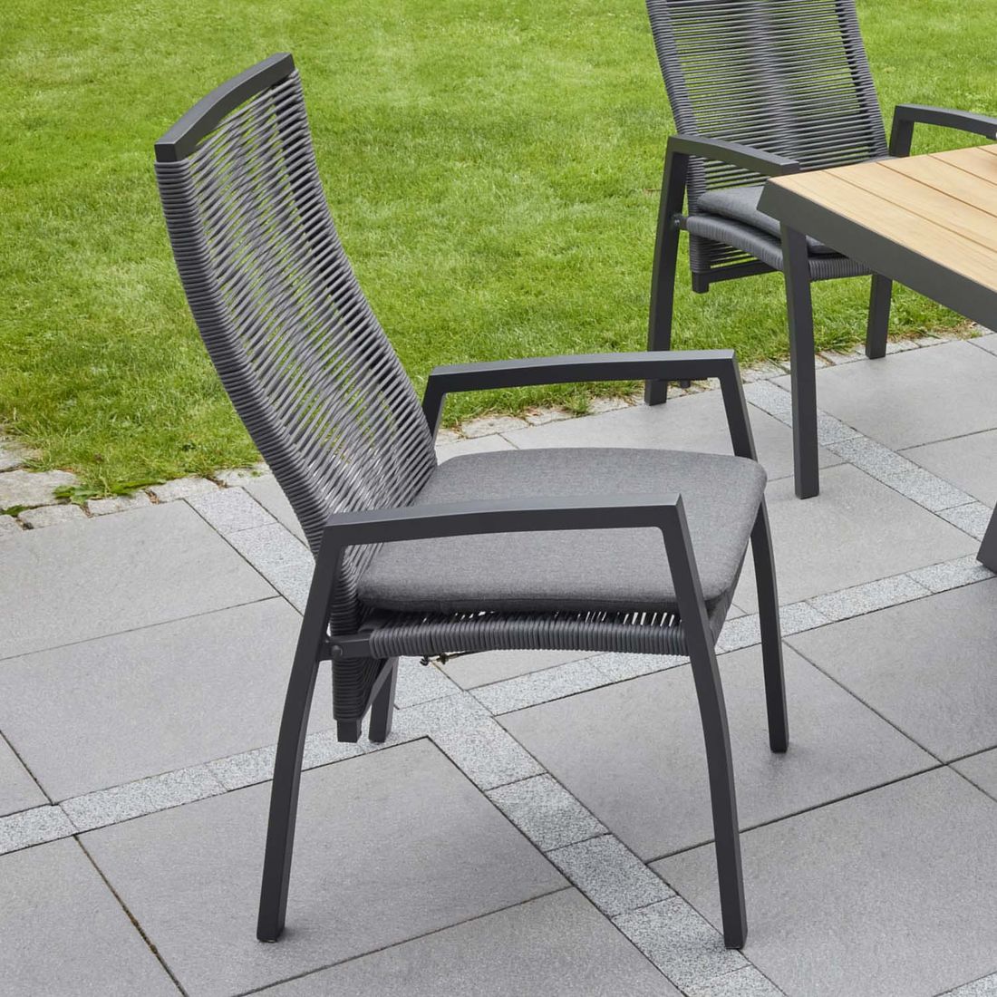 LC Garden Diwo Gartensessel verstellbar Aluminium/Rope