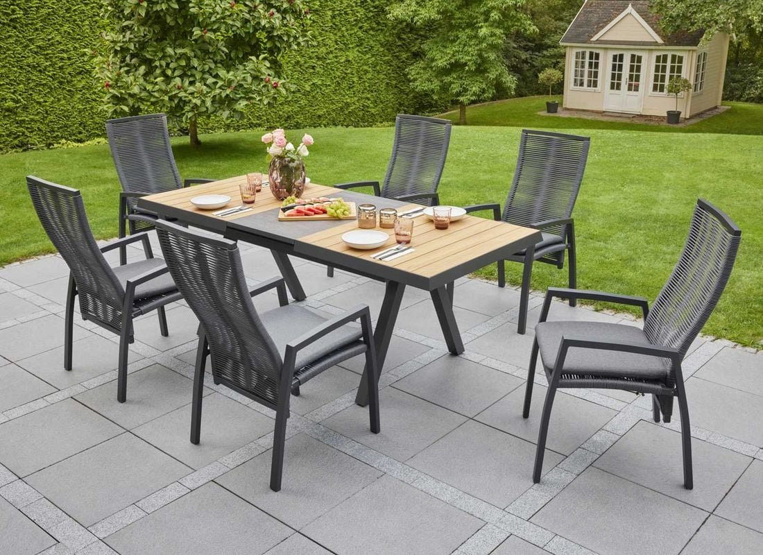 LC Garden Diwo Gartensessel verstellbar Aluminium/Rope