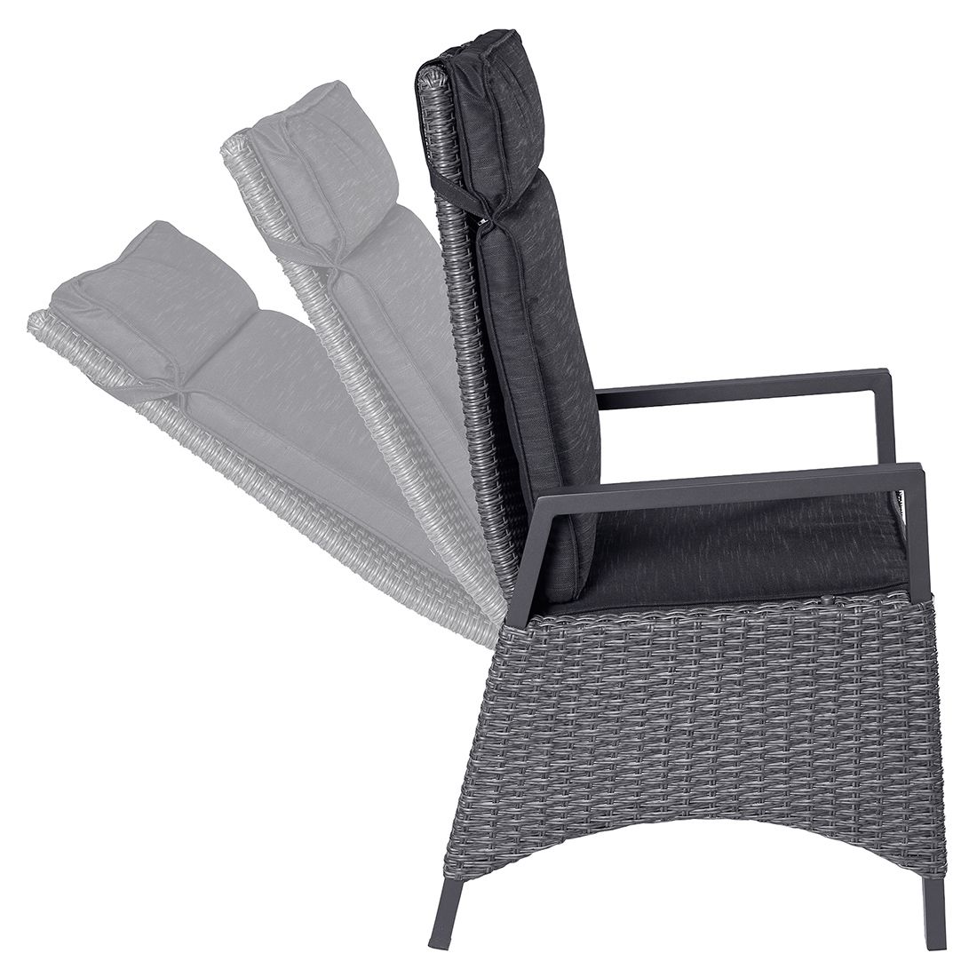 LC Garden Keramo Gartenmöbel-Set L 6 verstellbar (Plätze) Tisch 200/260x100cm