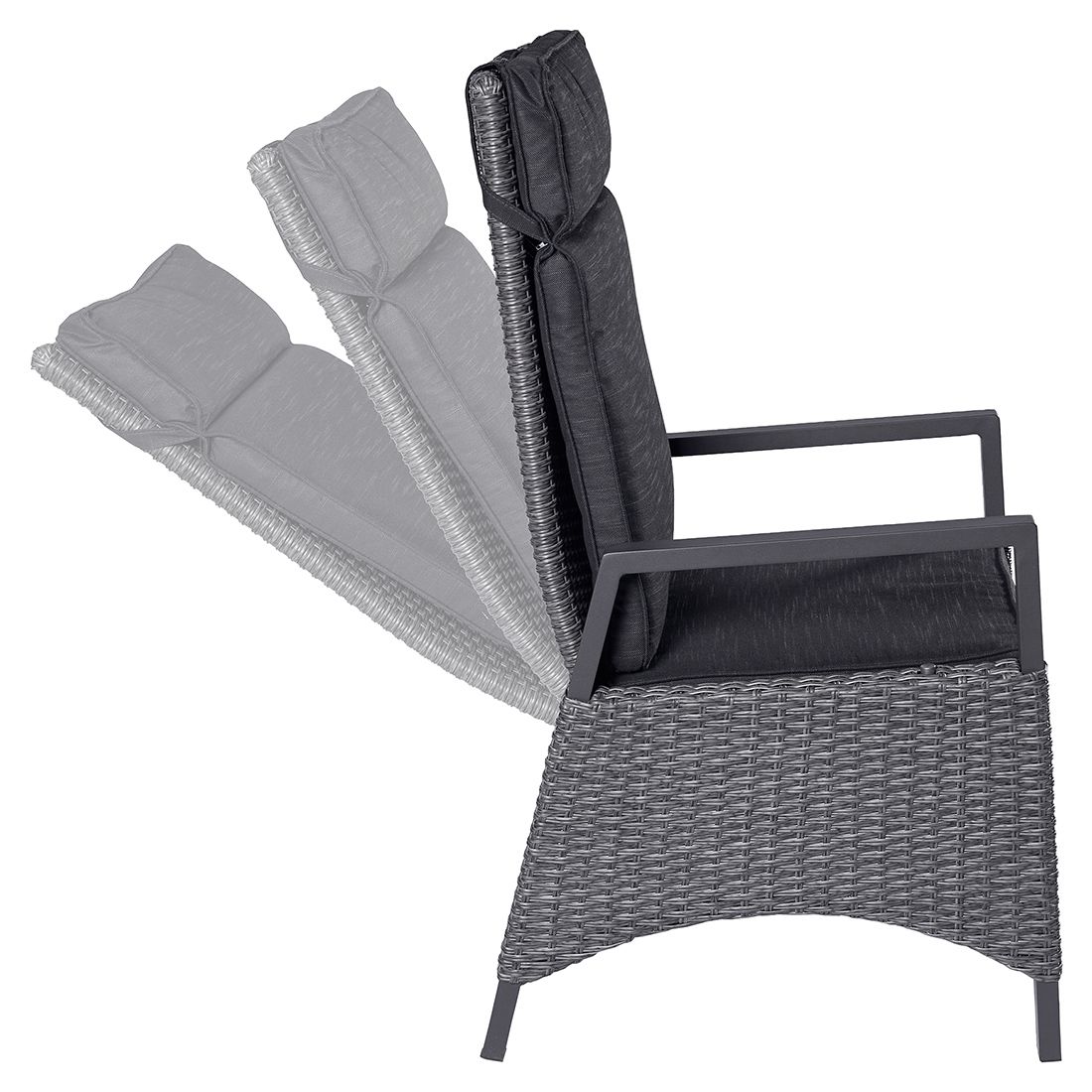 LC Garden Keramo Gartenmöbel-Set L verstellbar 6 (Plätze) Tisch 200/260x100cm