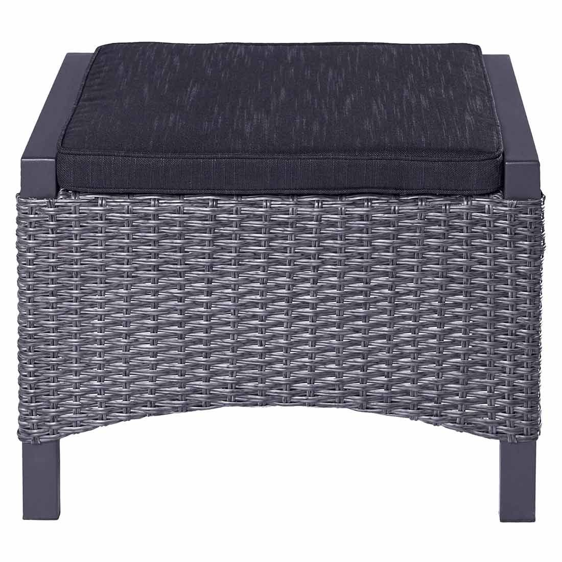 LC Garden Keramo Hocker inkl. Kissen Aluminium/Geflecht