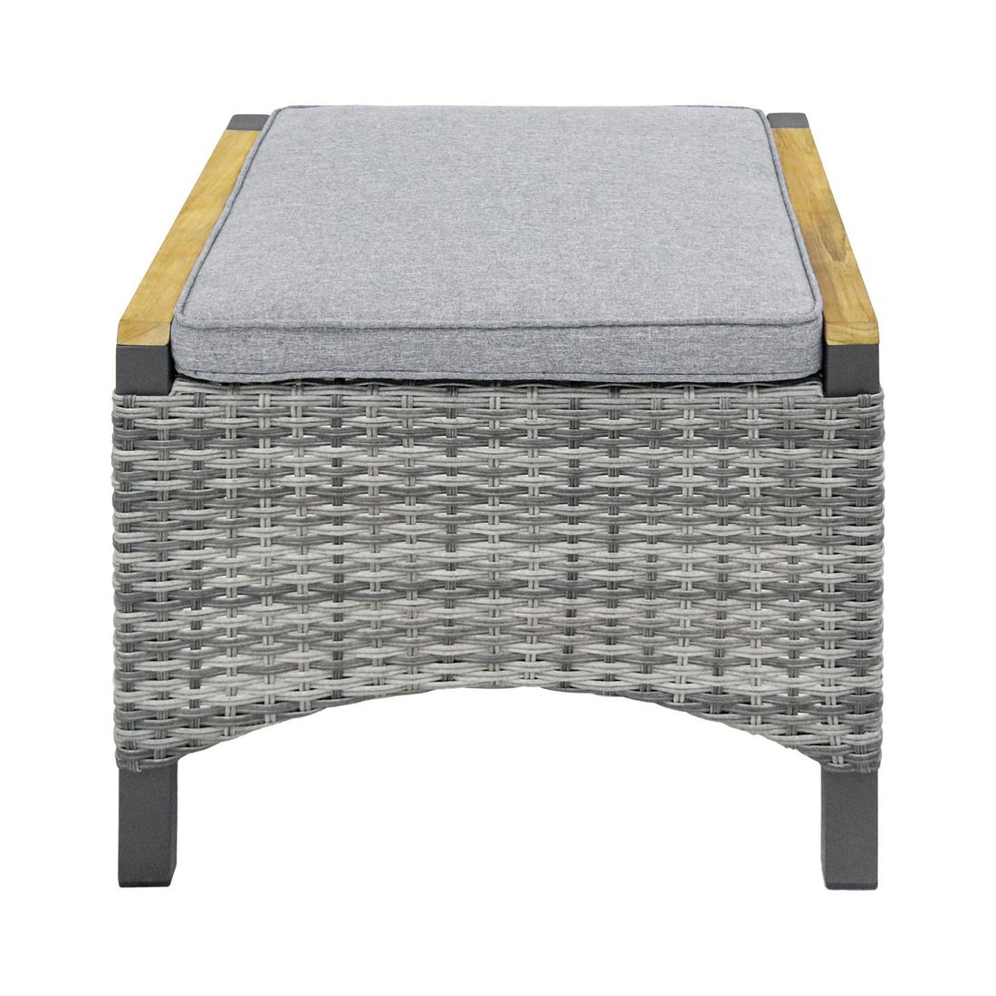 LC Garden Keramo Loungehocker Aluminium/Geflecht