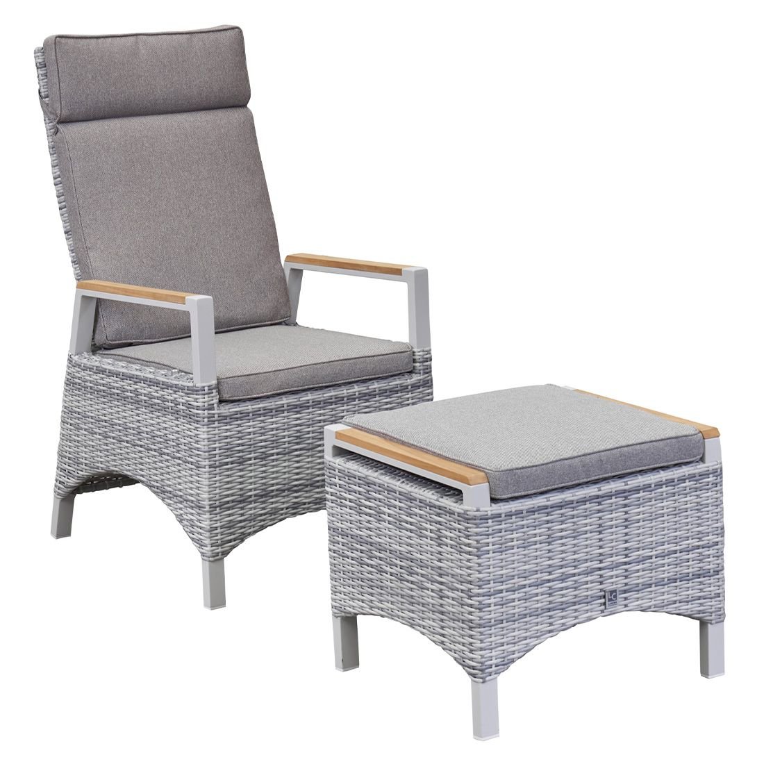 LC Garden Keramo Dining Verstellsessel Aluminium/Geflecht