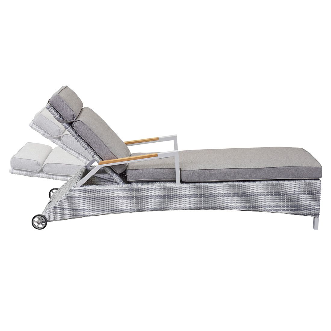 LC Garden Keramo Gartenliege Aluminium/Geflecht