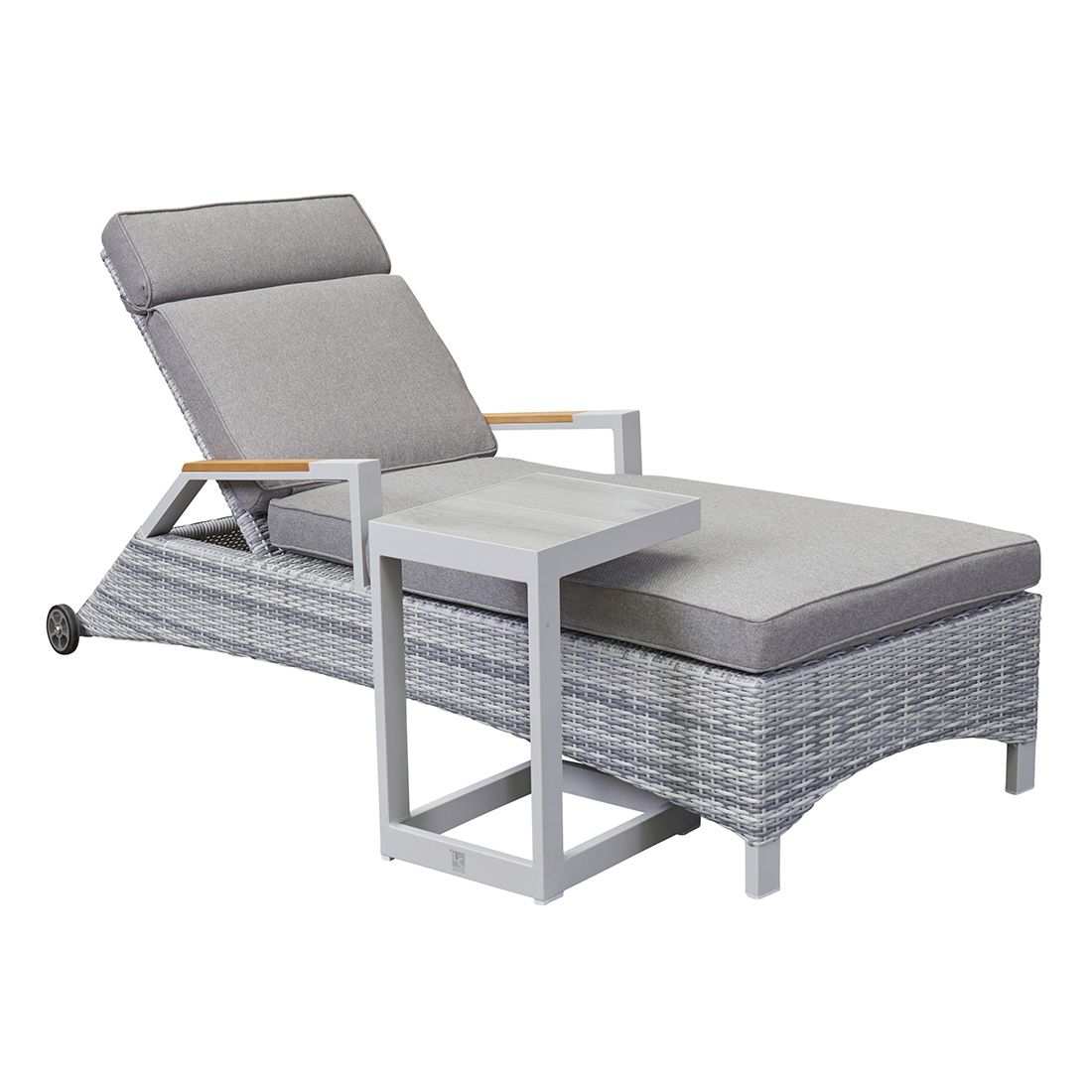 LC Garden Keramo Gartenliege Aluminium/Geflecht
