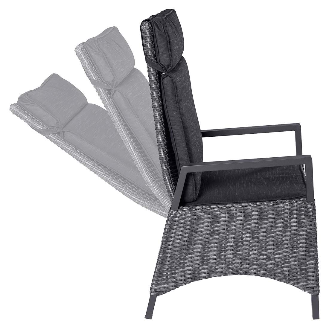 LC Garden Keramo Gartensessel Aluminium/Geflecht