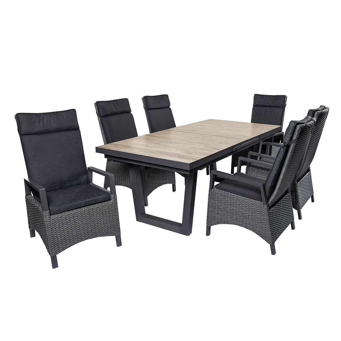 LC Garden Keramo Gartensessel Aluminium/Geflecht