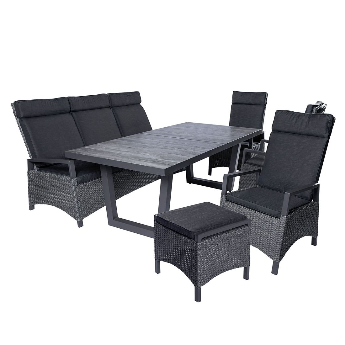 LC Garden Keramo Gartensessel Aluminium/Geflecht
