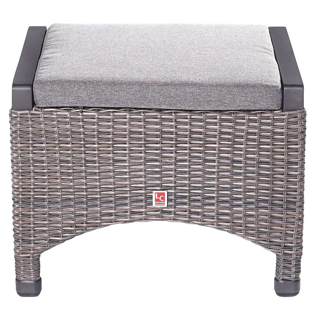 LC Garden Komido Hocker inkl. Kissen Aluminium/Geflecht