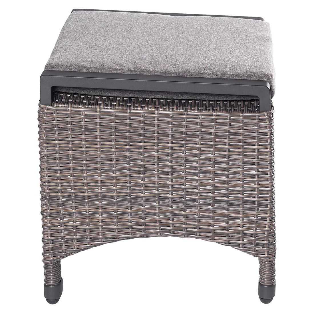 LC Garden Komido Hocker inkl. Kissen Aluminium/Geflecht