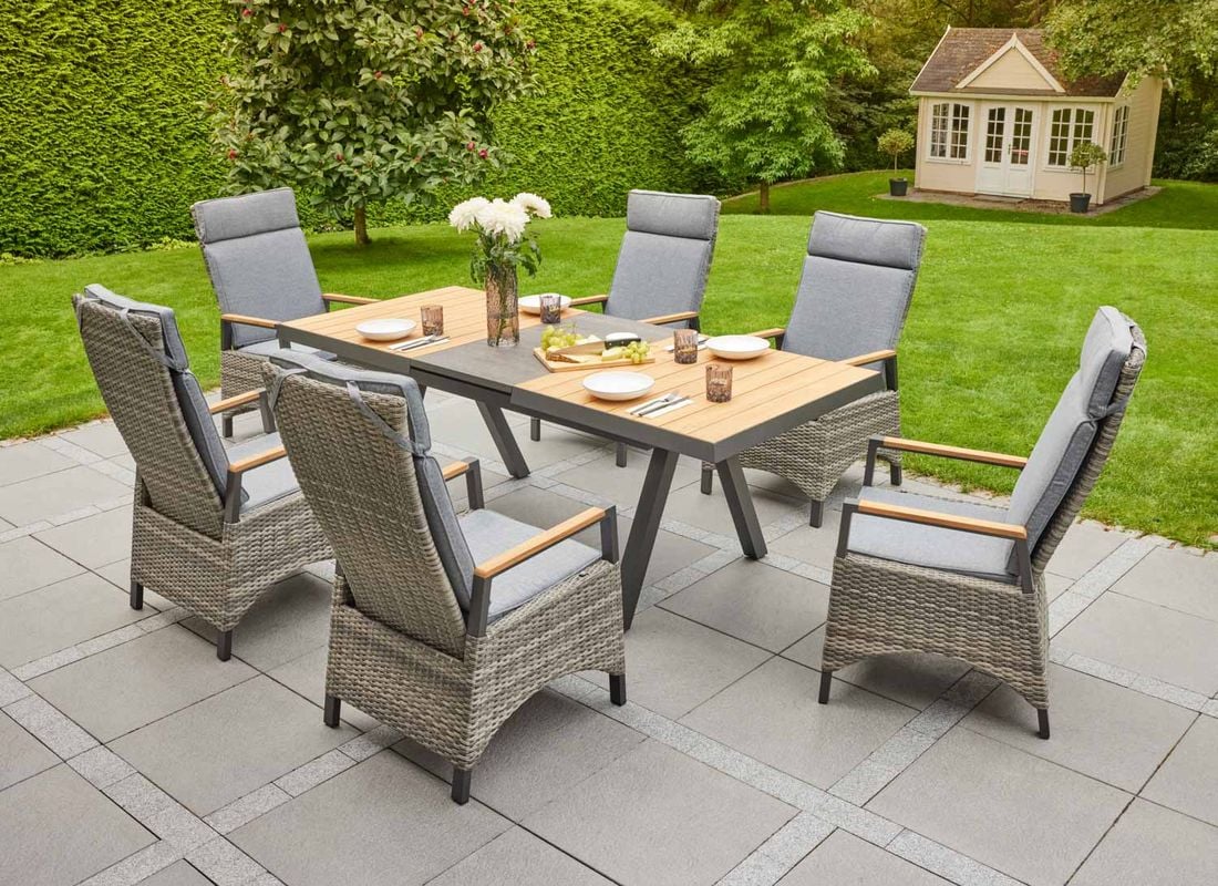 LC Garden Kumasi Ausziehtisch Aluminium/Teak