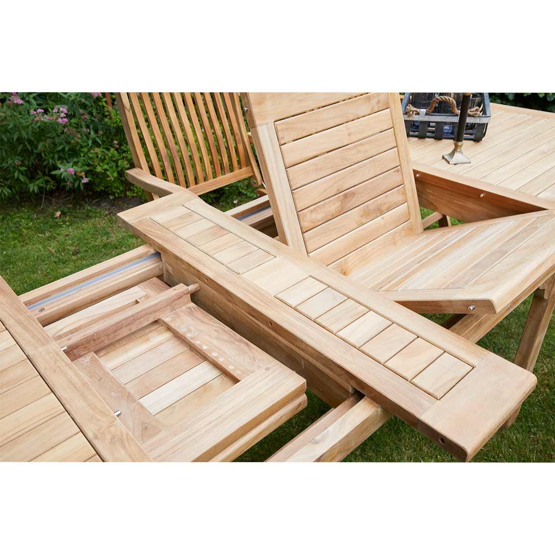 LC Garden Riva Ausziehtisch 180/280x100cm Teak
