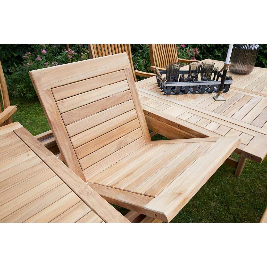 LC Garden Riva Ausziehtisch 180/280x100cm Teak