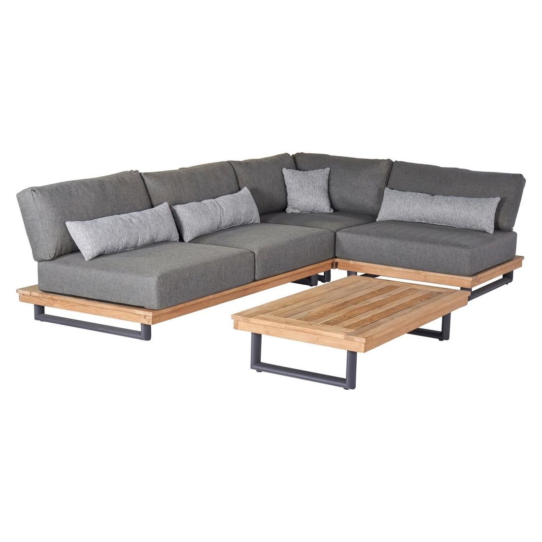 LC Garden Riviona Ecklounge Edelstahl/Teak/Sunproof