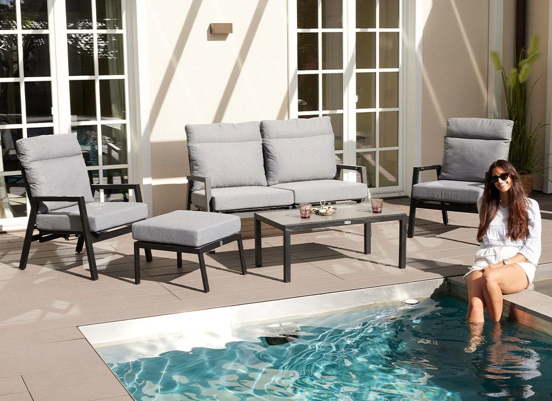 LC Garden Sondrino Loungesessel Aluminium/Kunstfaser