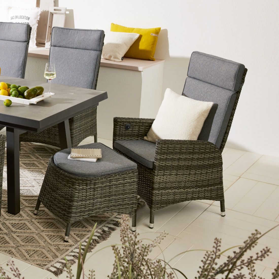 LC Garden Vivera Diningsessel Aluminium/Geflecht
