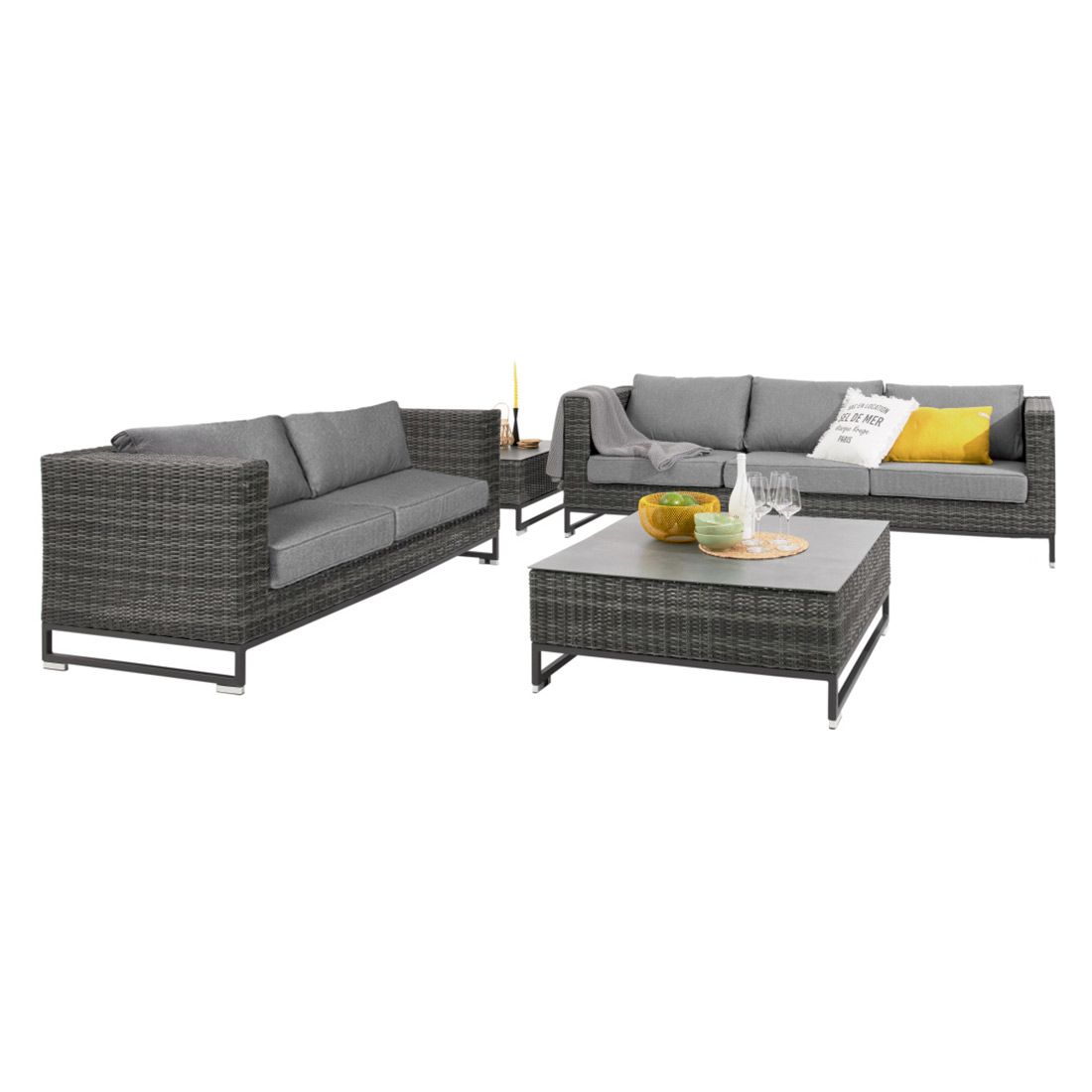 LC Garden Vivera Loungeset Aluminium/Geflecht